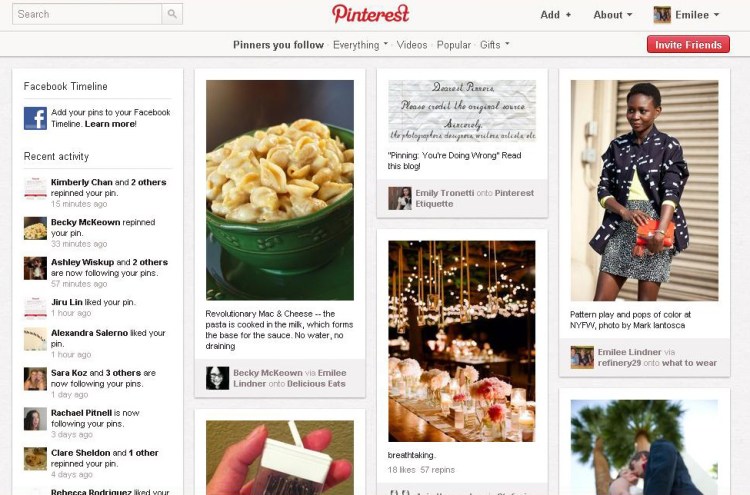 pinterest feed what the pinterest homepage looks like