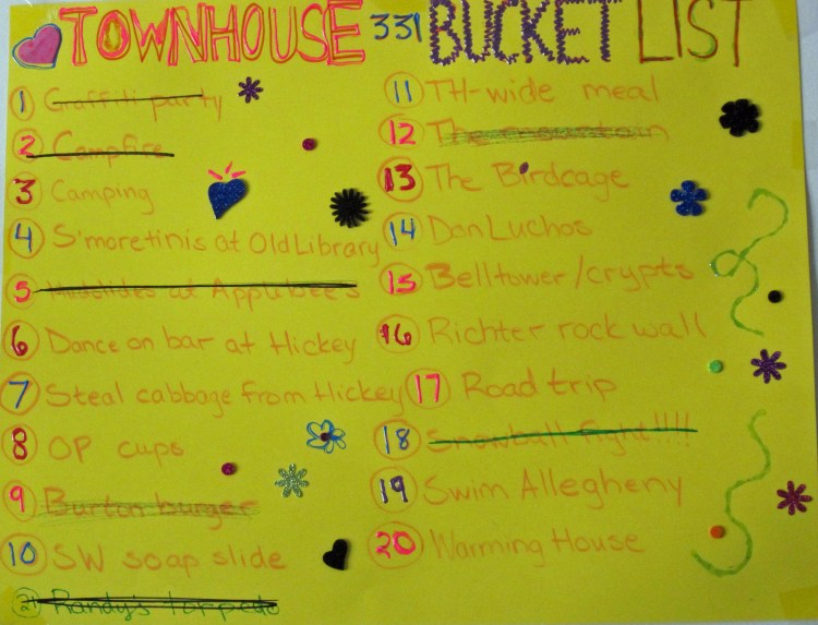 St. Bonaventure University bucket list Bona's SBU